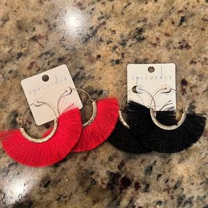 Red & Black Earrings